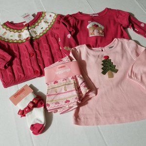 Gymboree Gingerbread Girl NWT 3-6 Month Sweater, leggings, House top, NWOT tree